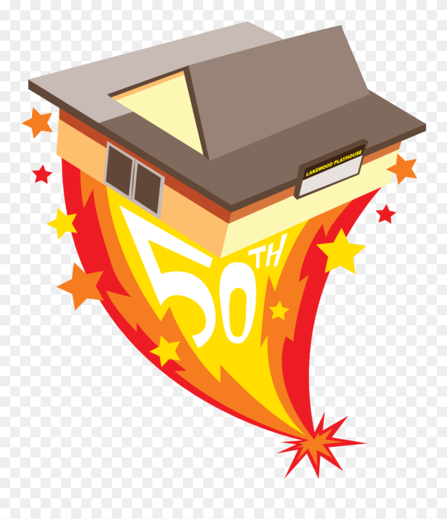 Lakewoodplayhouse 50thlogo-01 - Divata Bunte Mullwindeln 2er Set Clipart