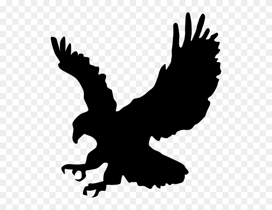Bald Eagle Silhouette Clip Art - Hawk Clip Art - Png Download