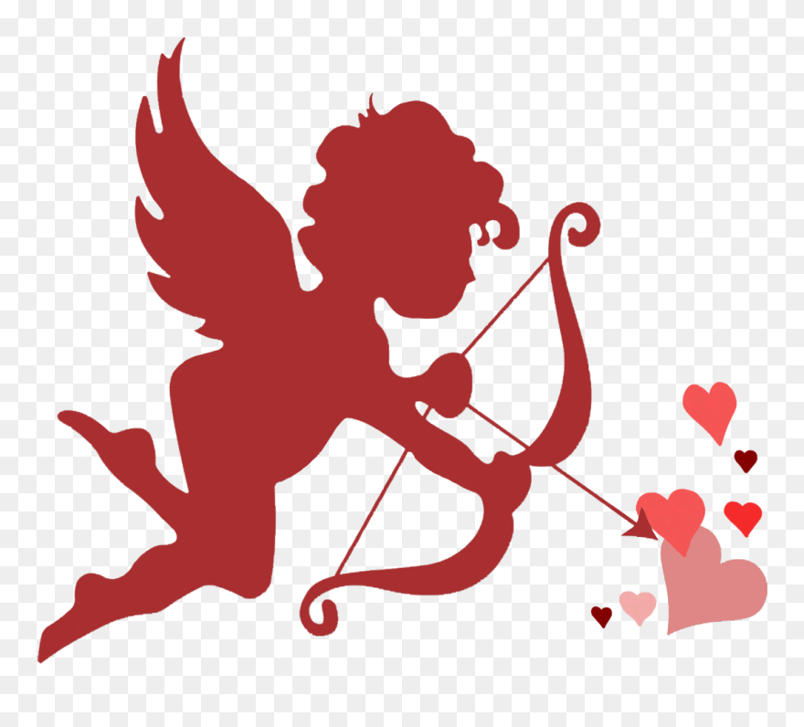 Transparent Bow And Arrow Clip Art - Heart Cupids Bow And Arrow - Png Download
