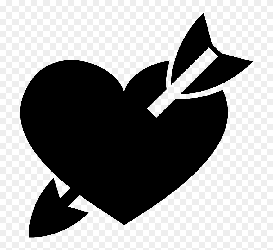 Heart With Arrow Emoji Clipart - Heart - Png Download