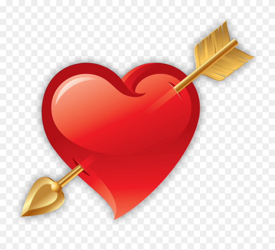 Heart With Arrow Clip Art - Png Download