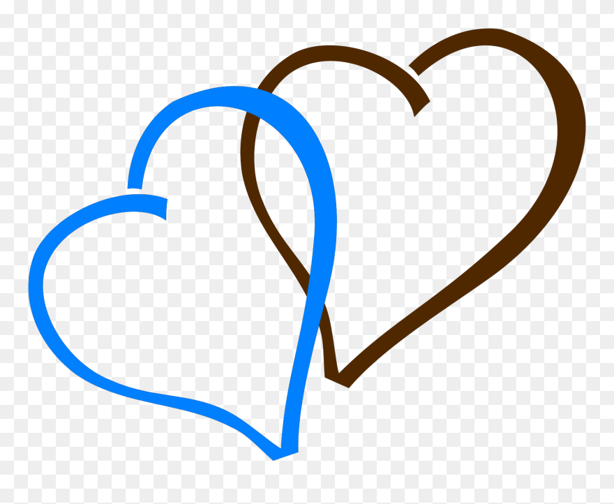 Wedding Navy Blue Heart Clipart