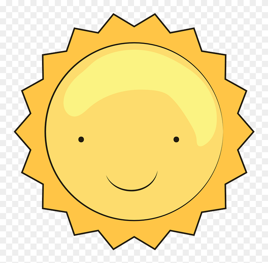 Cartoon Sun Clipart - Vector Graphics - Png Download