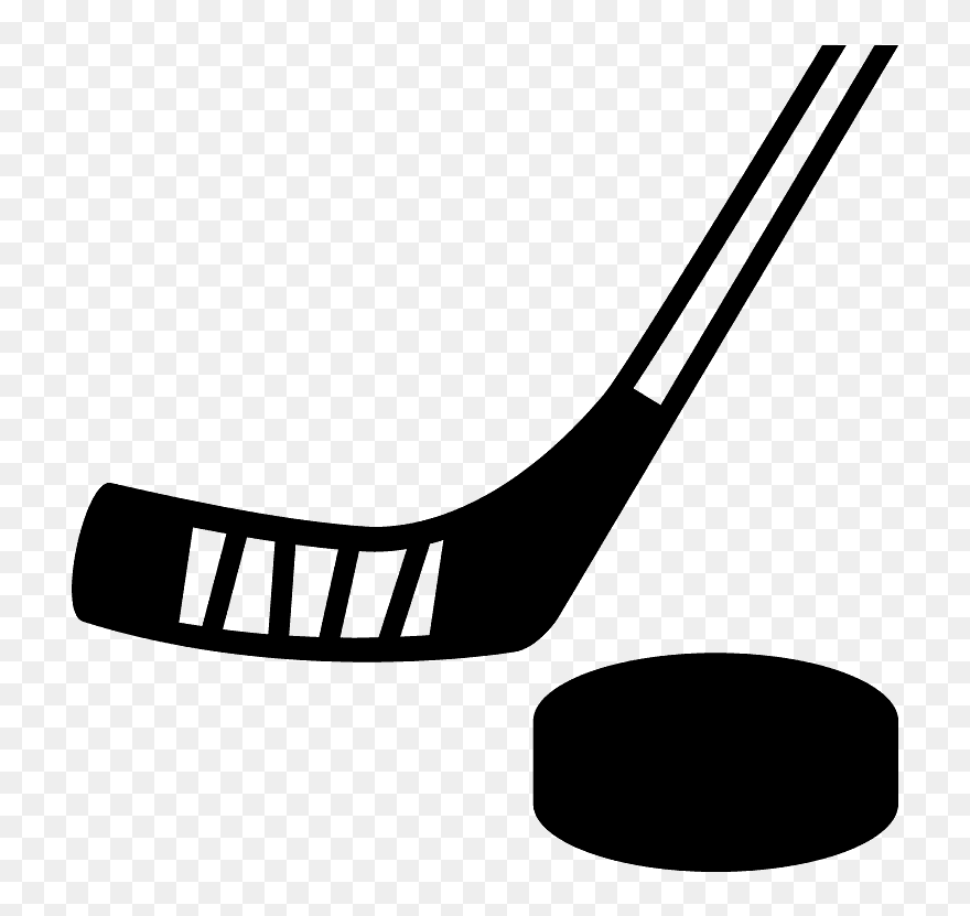 Ice Hockey Emoji Clipart - Ice Hockey Stick Svg - Png Download