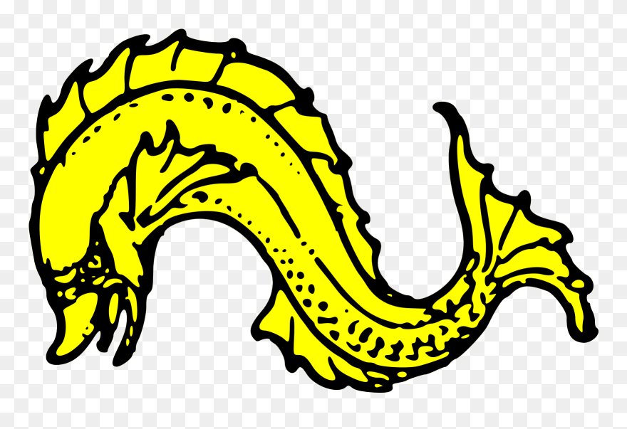 Heraldic Dolphin Clipart