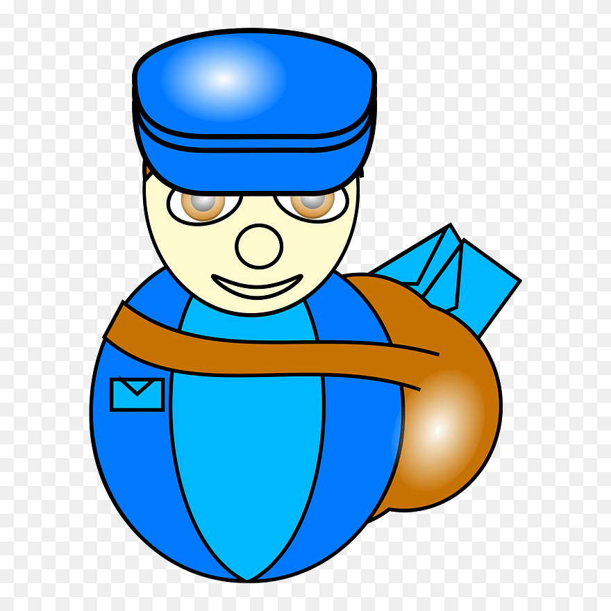 Post Man Clipart - Mail Man Hat Transparent Background - Png Download