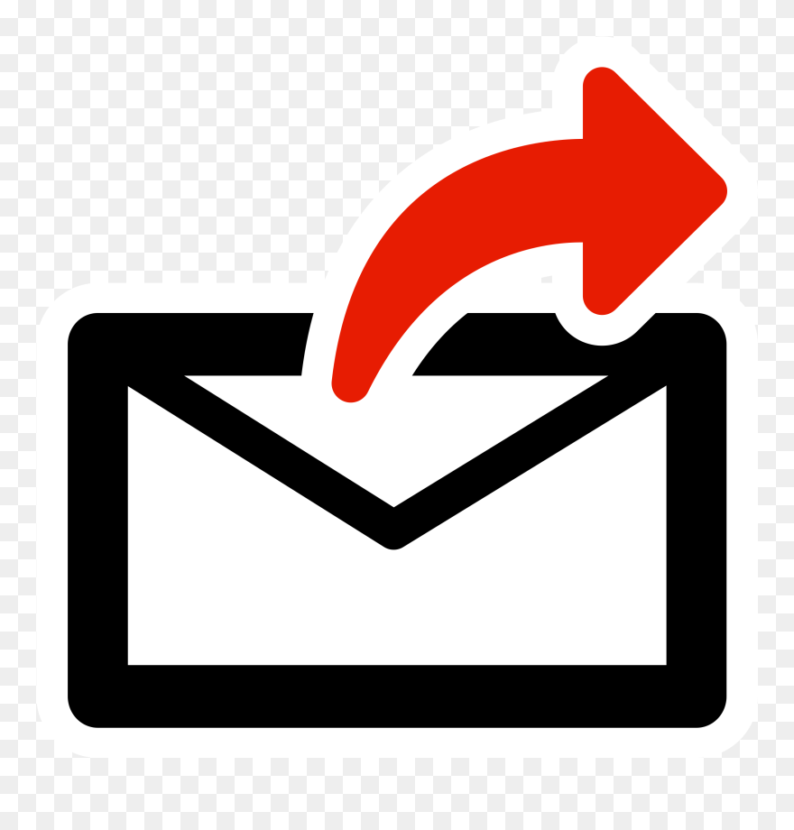 Transparent Sign Post Clipart - Send Email Icon Red - Png Download