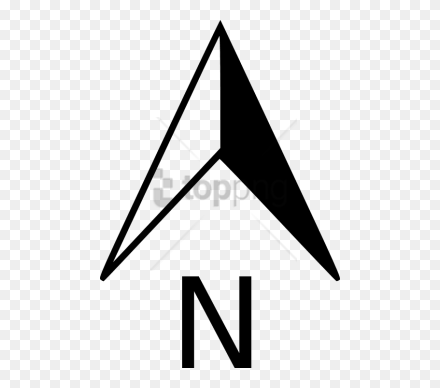 Free Png Flecha Norte Png Image With Transparent Background - North Arrow On Map Clipart