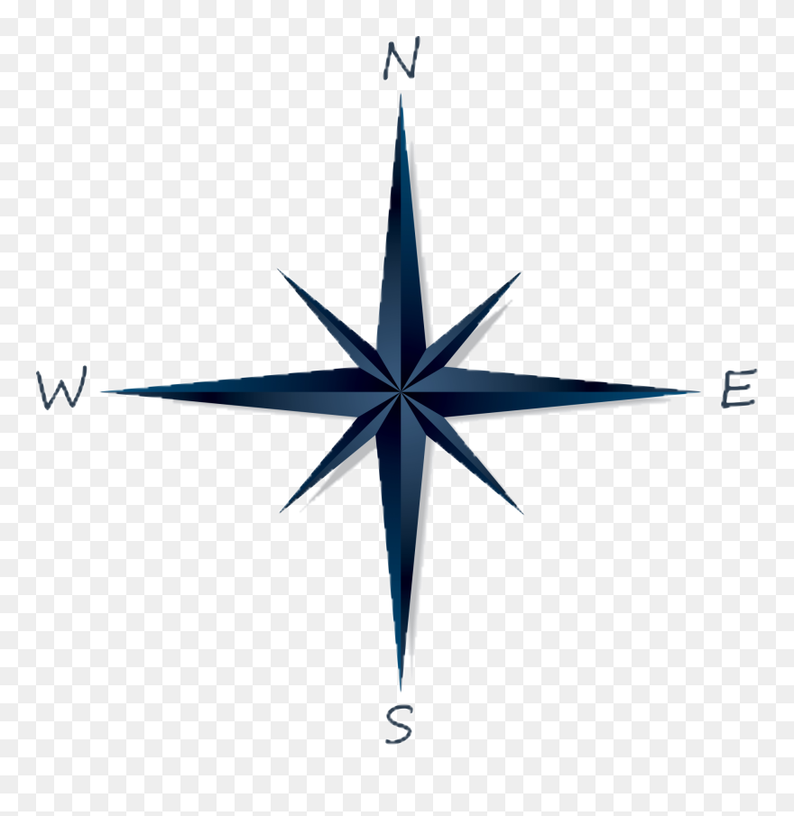 Compass Rose Nautical Almanac - Compass Rose White Background Clipart