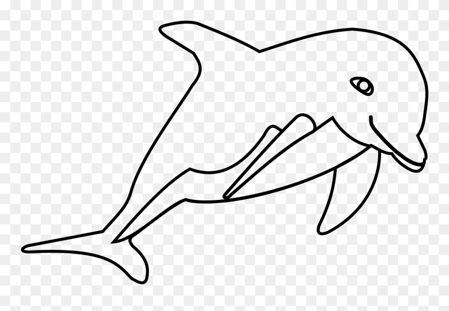 Dolphin Clipart Black And White Png Transparent Png