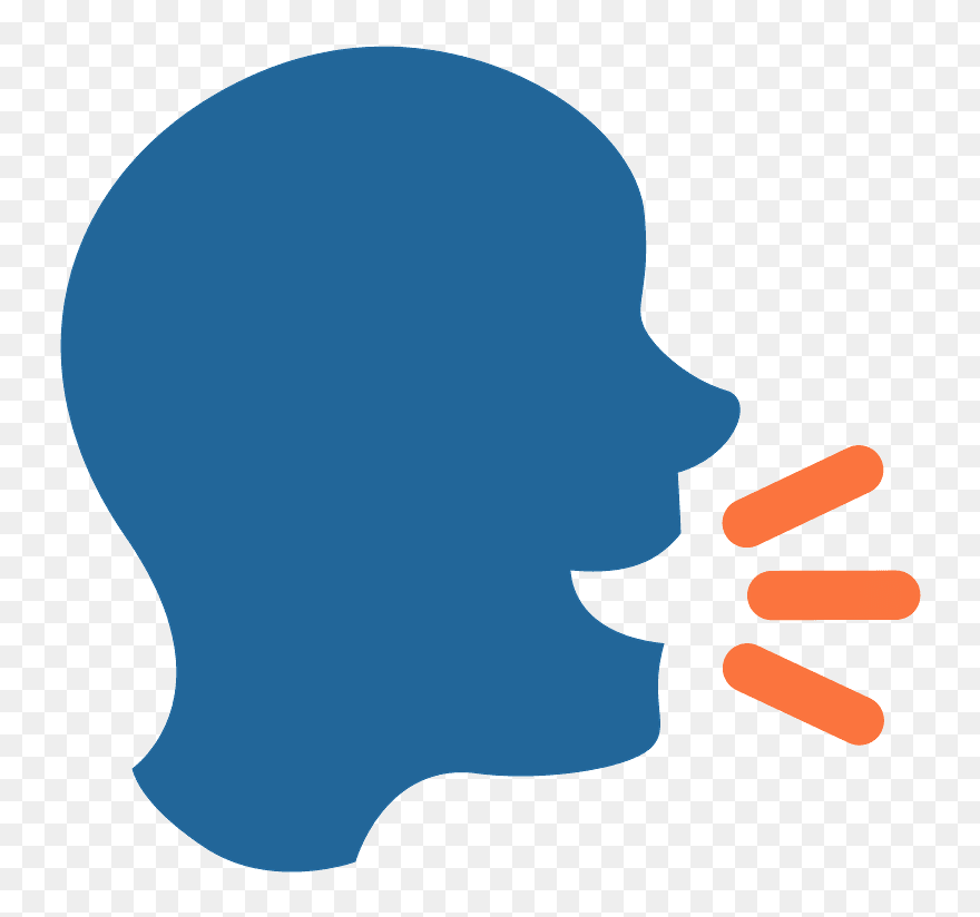 Sprechender Kopf Clipart - Speaking Emoji - Png Download