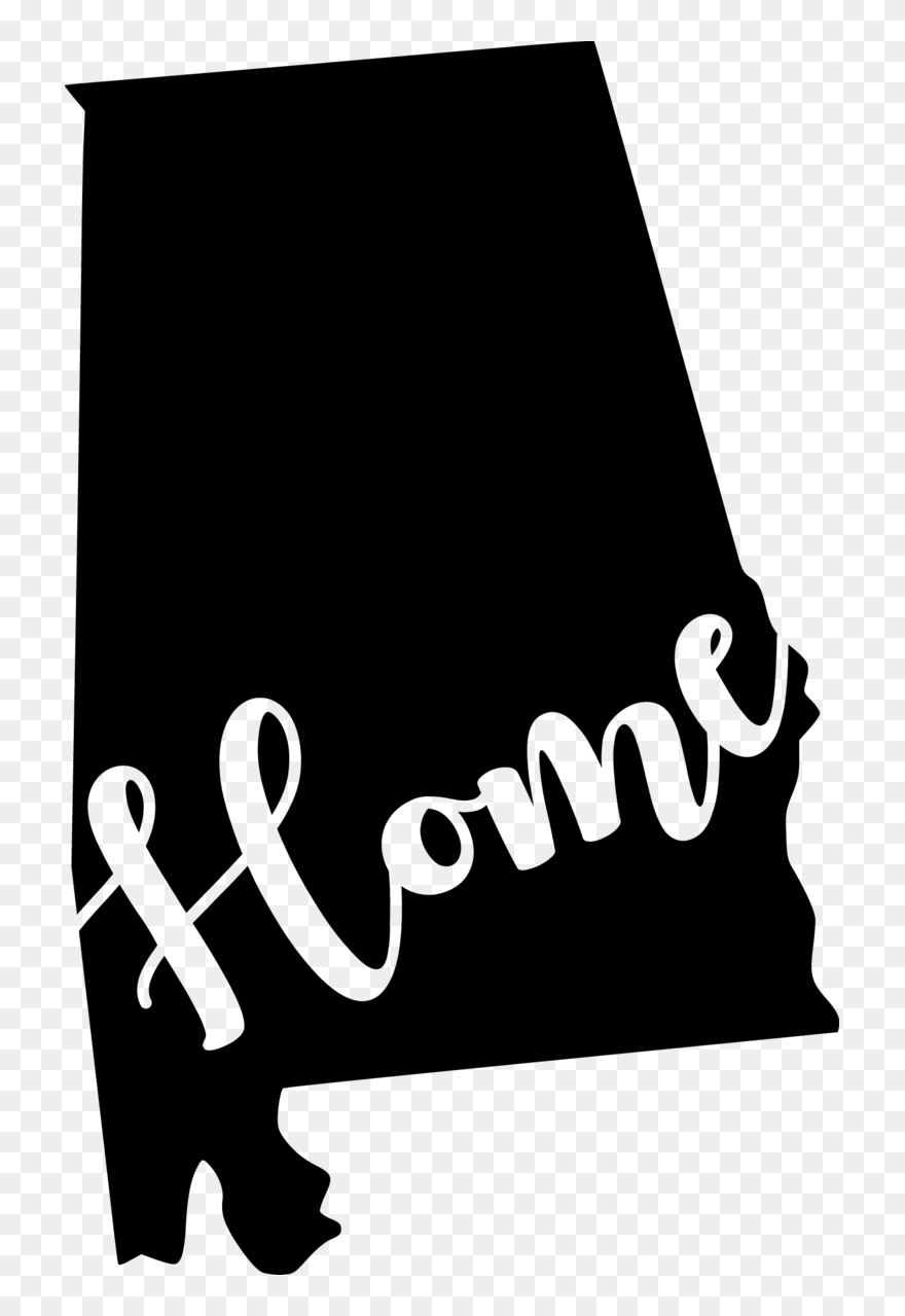 Home State Decals Vinyl - Calligraphy Clipart