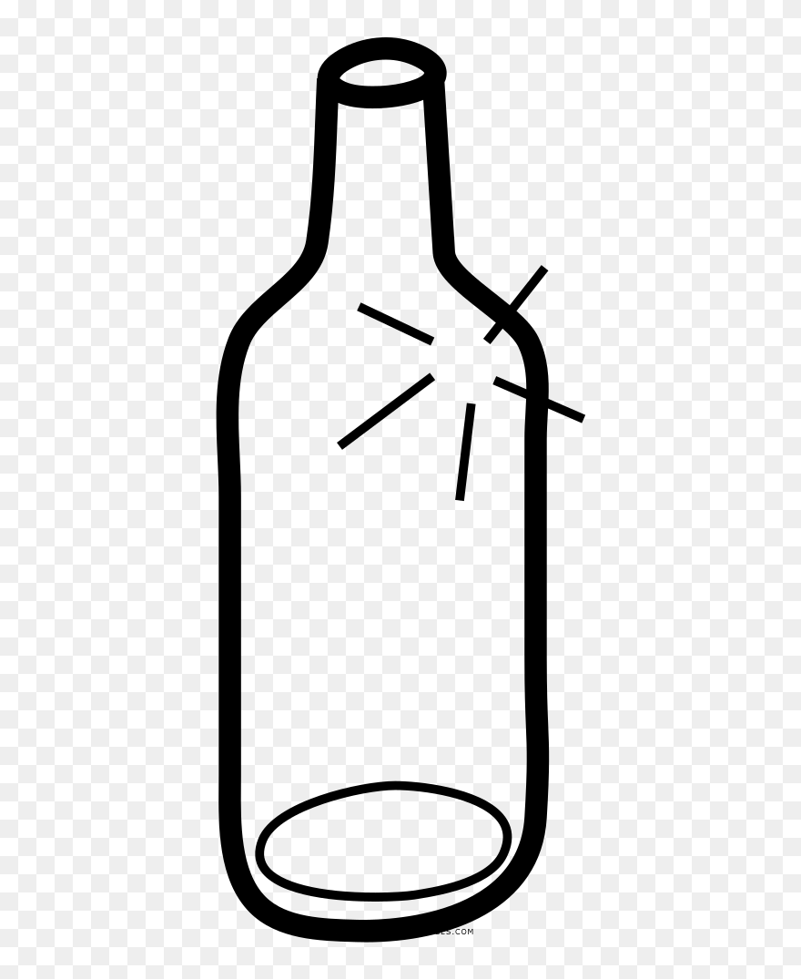 Flasche Ausmalbilder - Glass Bottle Clipart
