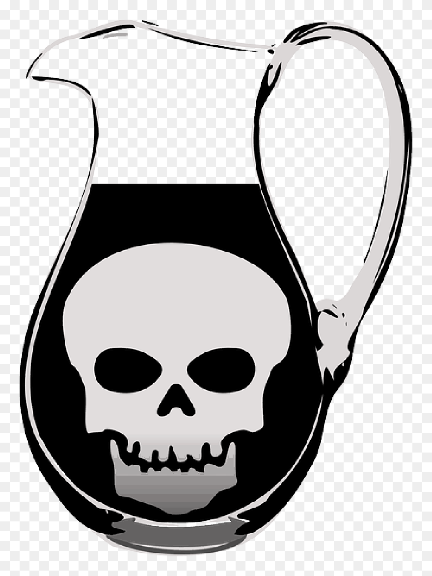 Jar, Pitcher, Danger, Drink, Poison, Pollution, Toxin - Contaminated Water Clipart - Png Download