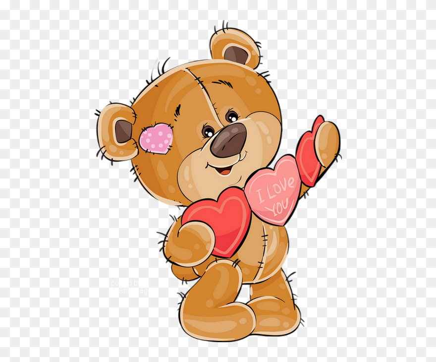 ♥ Tube St Valentin, Ourson Png / Love, Bear Clipart - Illustration Transparent Png