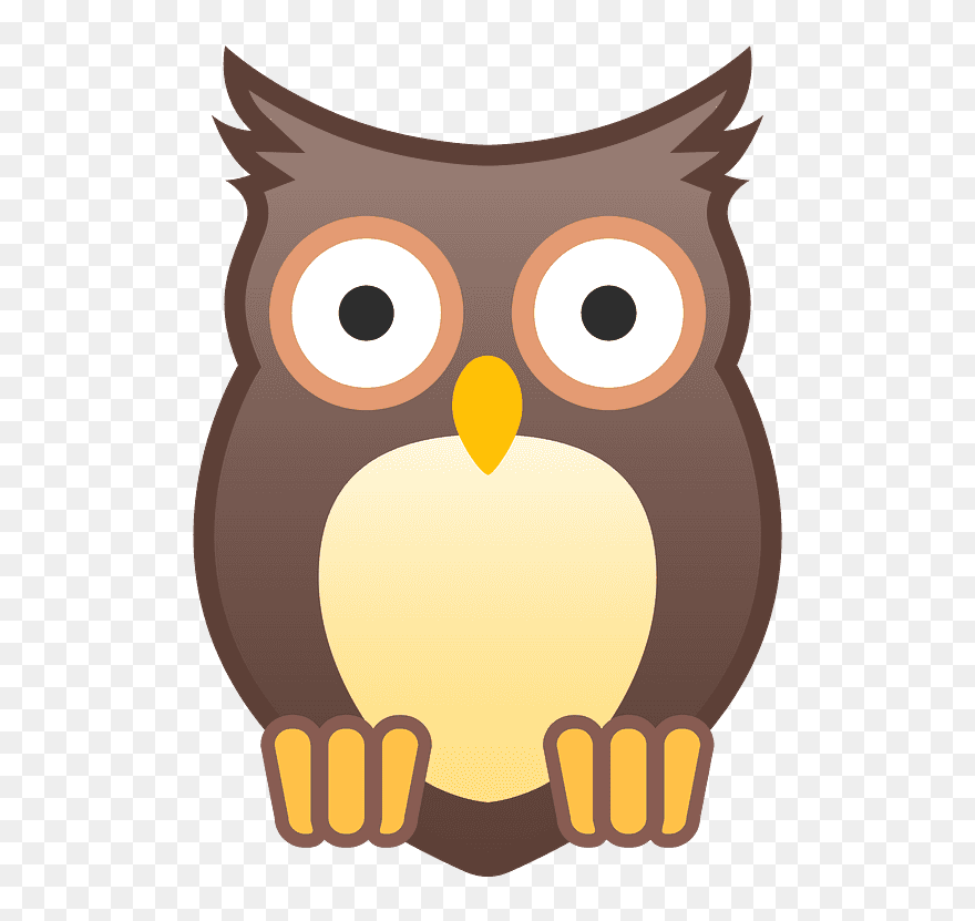 Eule Clipart - Owl Emoji - Png Download