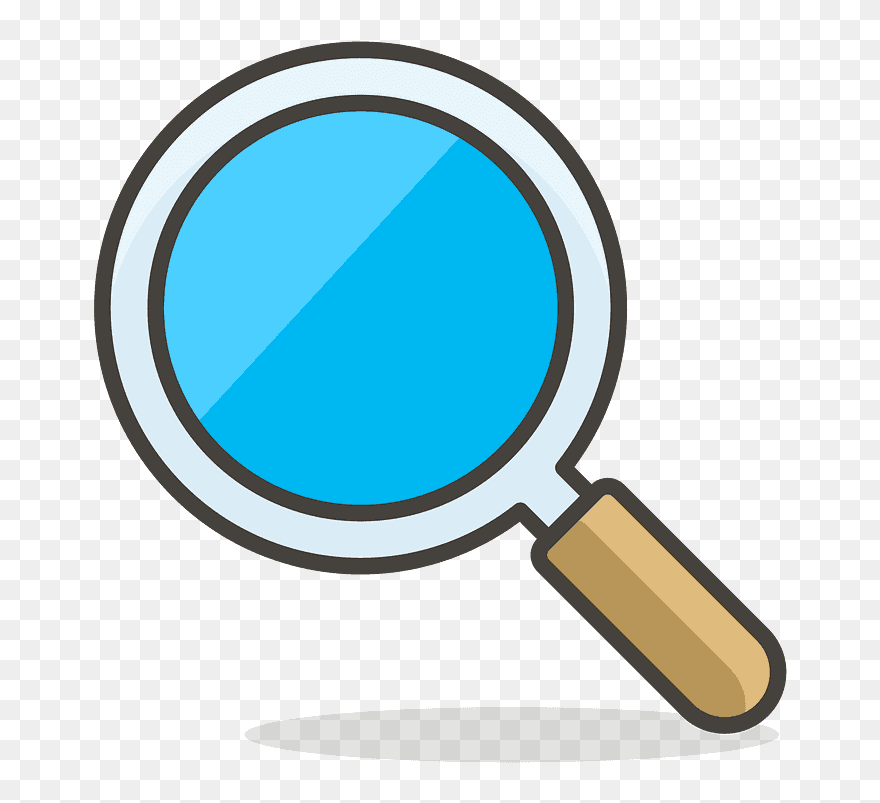 Lupe Nach Links Clipart - Magnified Glass Symbol - Png Download