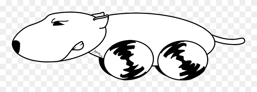 Running Bulli Clipart - Black Dog Running Cartoon - Png Download