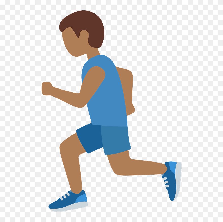 Man Running Emoji Clipart - Personne Qui Court - Png Download