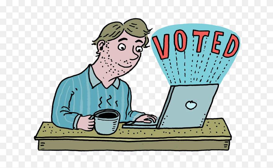 Votingillustration - Online Voting Clipart - Png Download