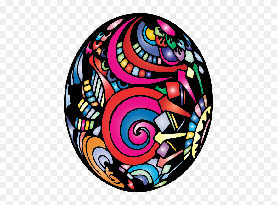 Prismatic Pattern Easter Egg - Easter Clipart