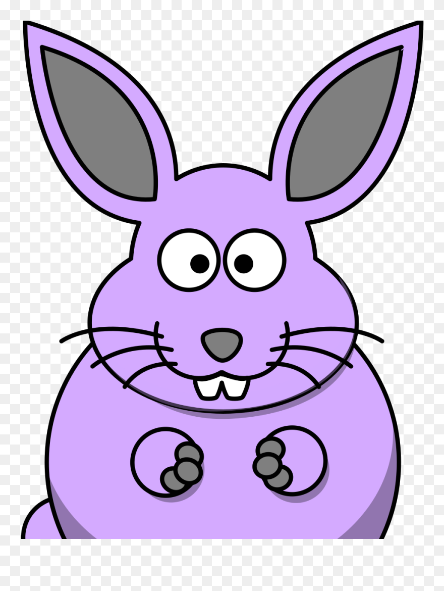 White Cartoon Bunny Rabbit Clipart