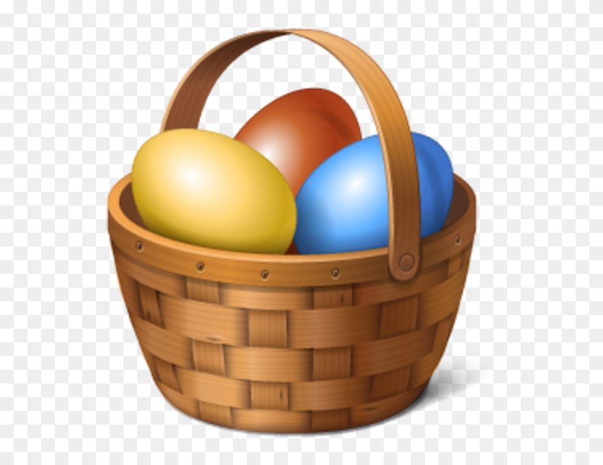 Eggs Vector Basket - Basket Of Easter Eggs Png Clipart