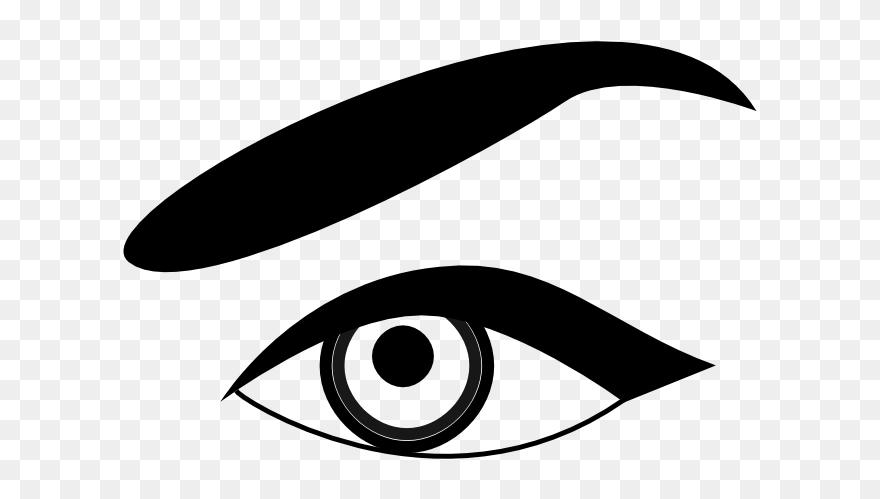 Man Eyebrows Clipart Transparent - Kilay Clipart Black And White - Png Download