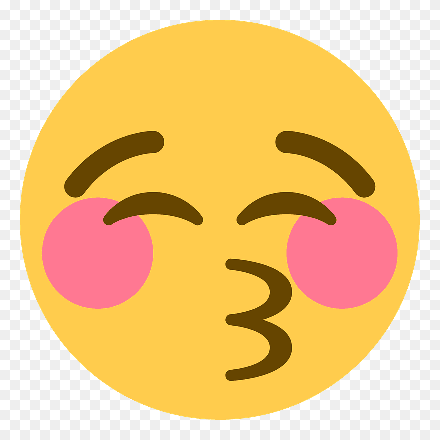 Kissing Face With Closed Eyes Emoji Clipart - Kissing Closed Eyes Emoji - Png Download