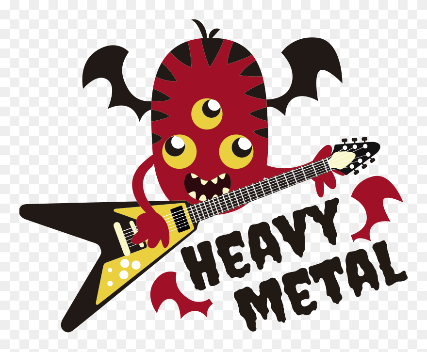 Heavy Metal Monster Sticker - Clip Art - Png Download