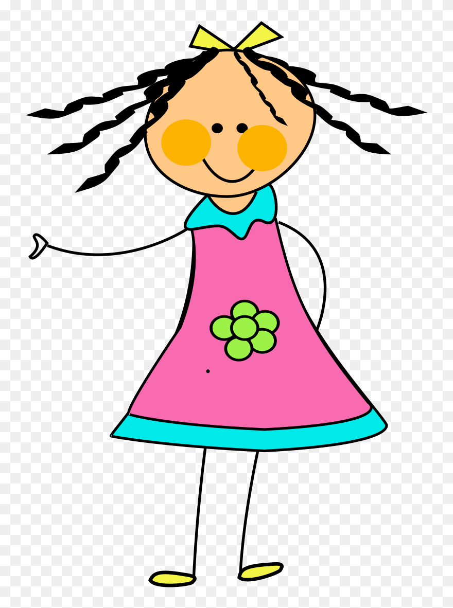 Girl Clip Art Black And White - Png Download