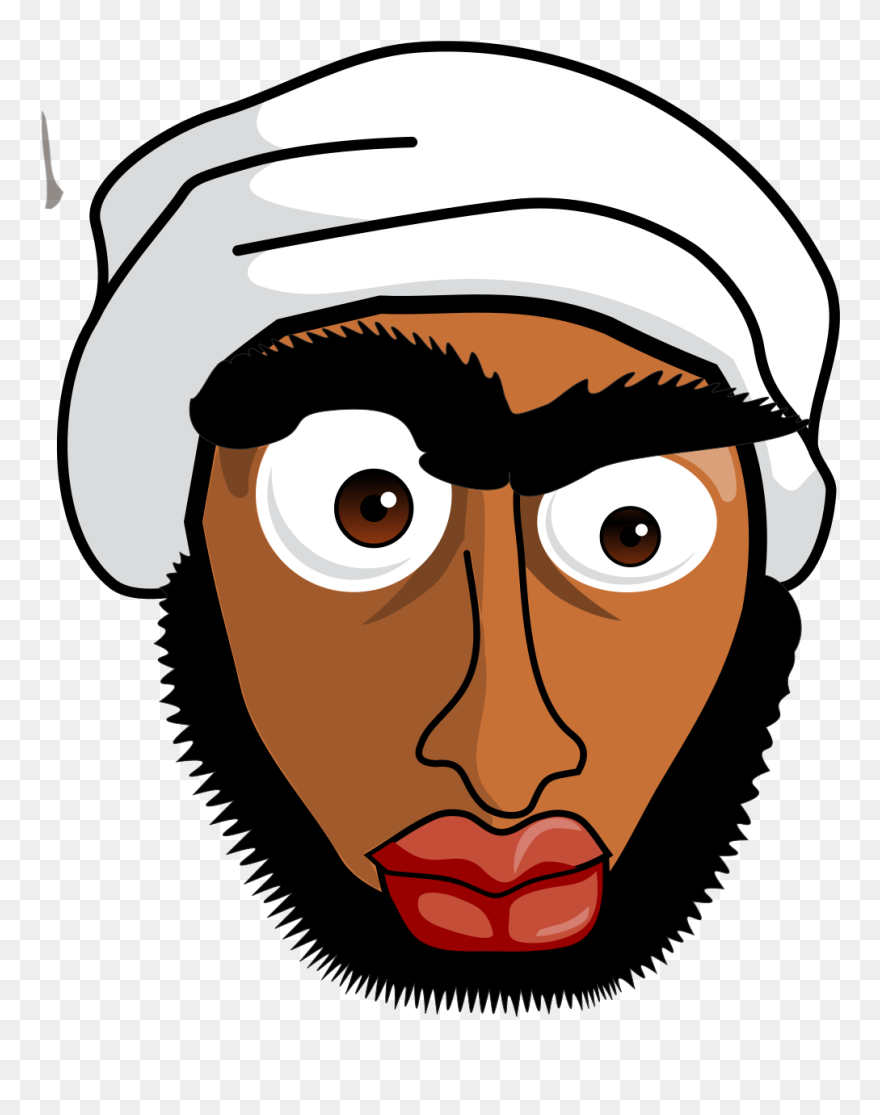 Angry Arab Man Cartoon Clipart