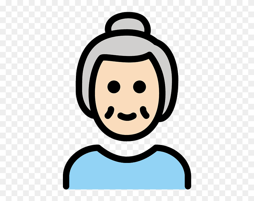 Old Woman Emoji Clipart - Woman - Png Download