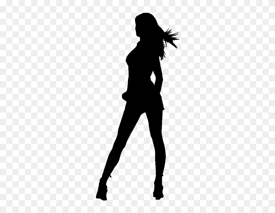 Woman Sticker Black And White Adhesive - Sexy Silhouette Woman Png Clipart