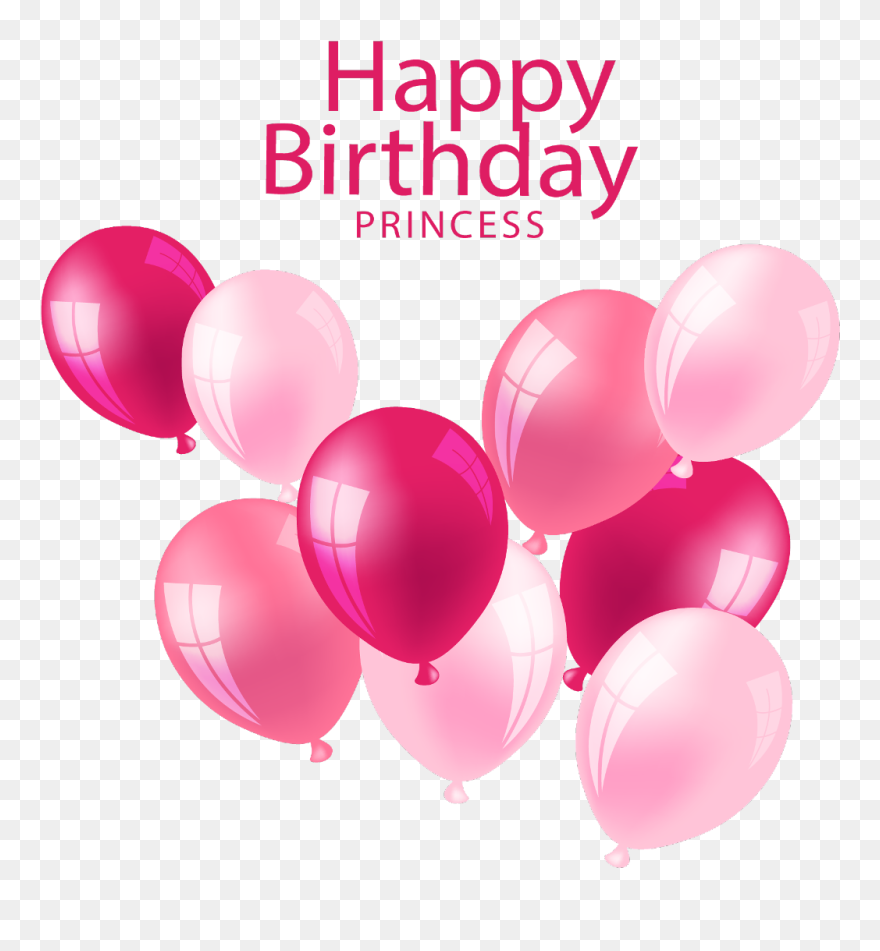 #vector Material#party Balloon#pink Balloon#romantic - Birthday Balloons Png Pink Clipart