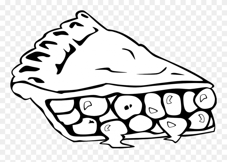 Black And White Clip - Pie Clip Art - Png Download