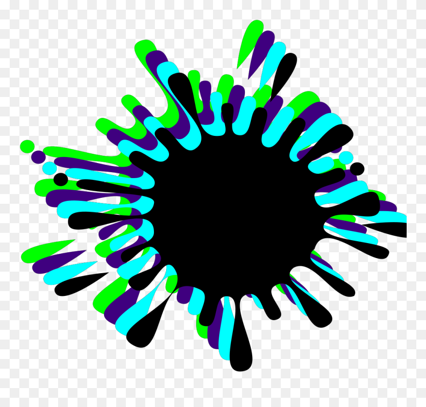 Yellow Orange Paint Splatter Clipart