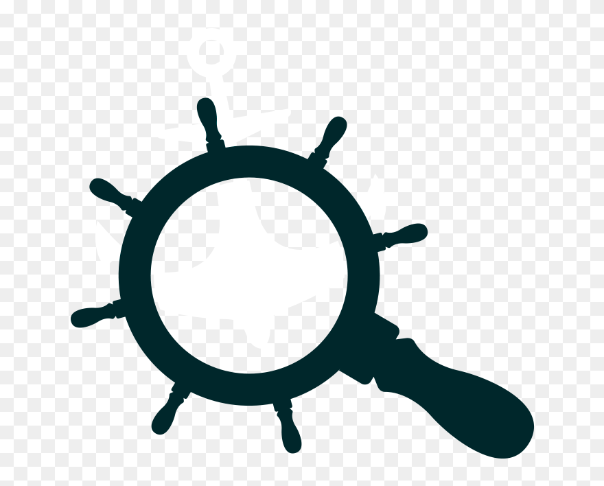 Ship"s Wheel Boat Helmsman - Fisherman's Tale Logo Clipart