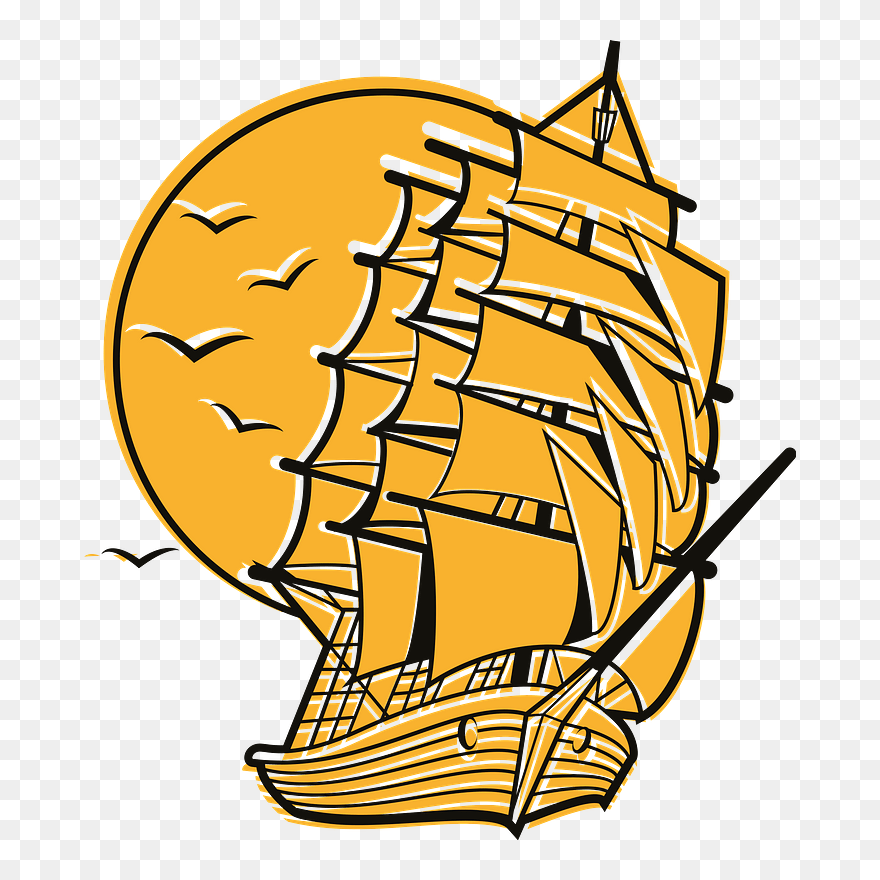 Old Ship Clipart - Png Download