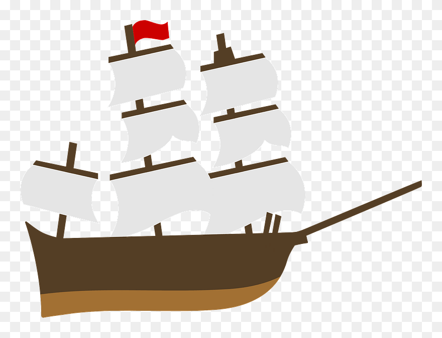 Sailing Ship Clipart - 外国 船 イラスト - Png Download
