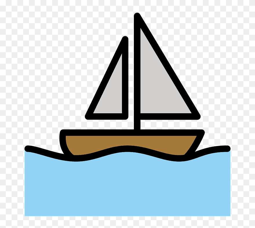 Sailboat Emoji Clipart - Clip Art - Png Download
