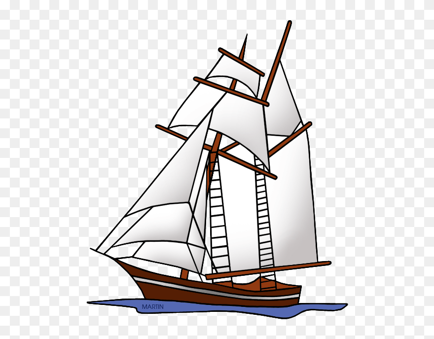 Schooner Drawing Art - La Amistad Ship Drawing Clipart
