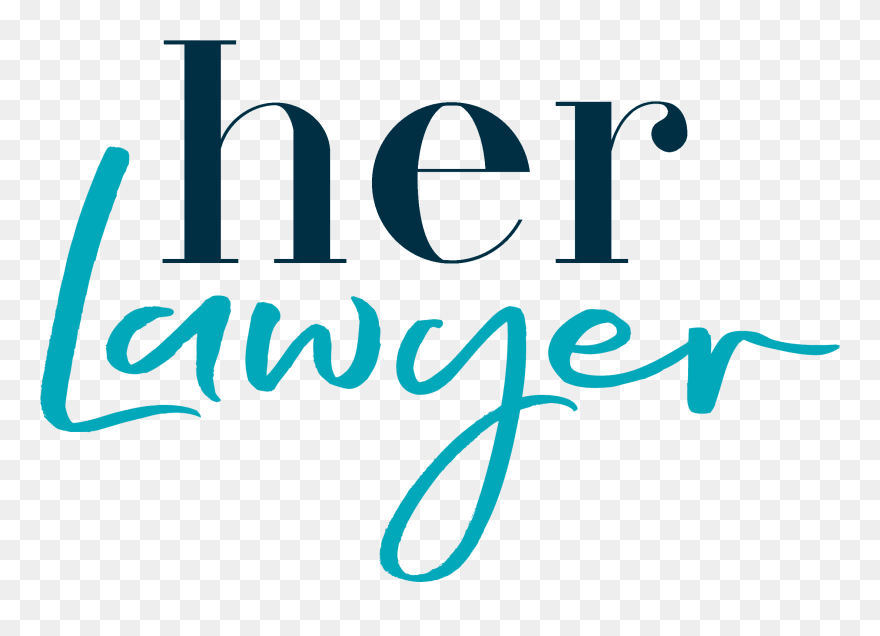 Her Lawyer Stacked Cursive Logo Transparent Background - Calligraphy Clipart
