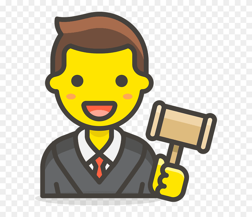 Man Judge Emoji Clipart - Office Worker Png Transparent Png