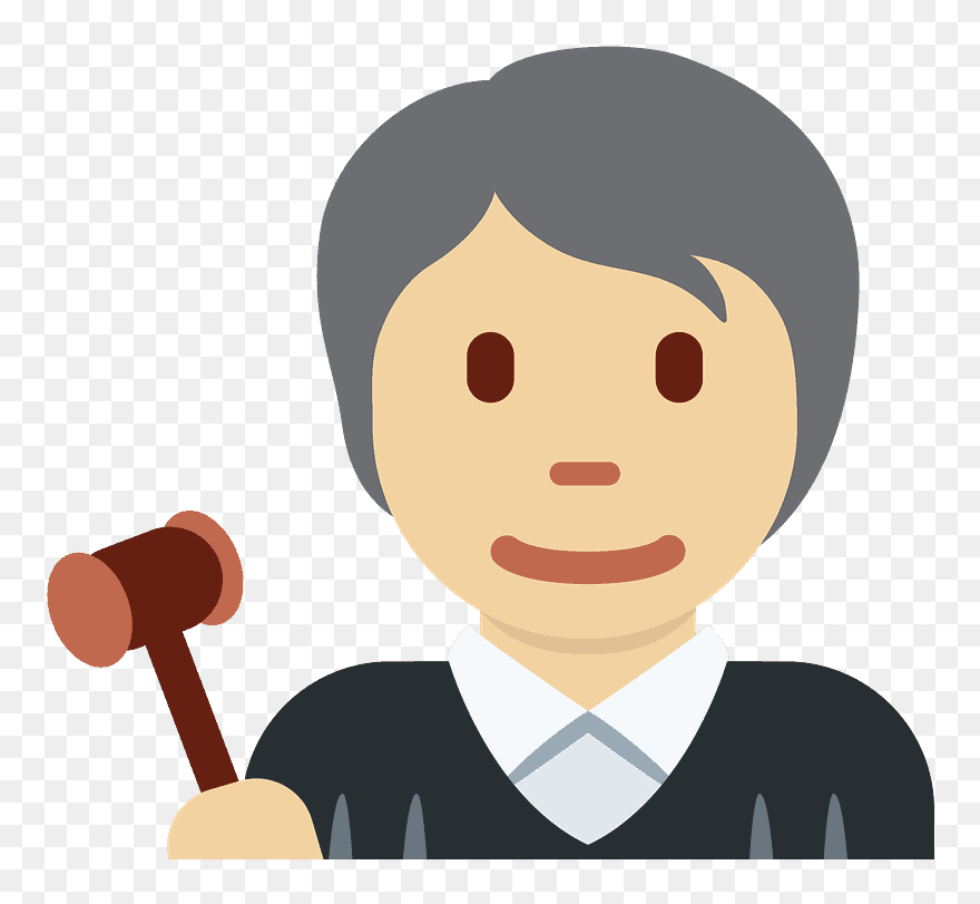 Judge Emoji Clipart - Clip Art - Png Download