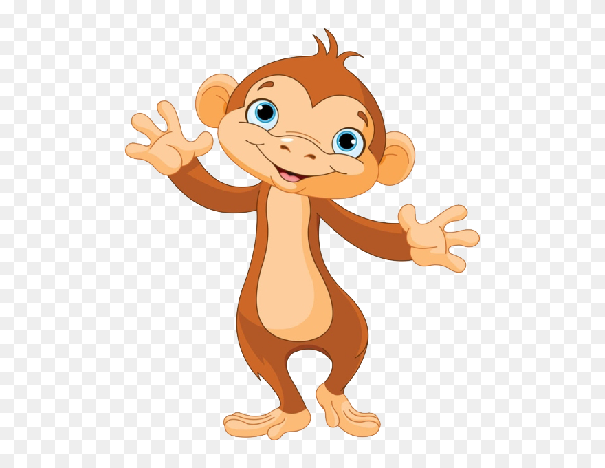 Transparent Cute Monkey Png - Ape Clip Art