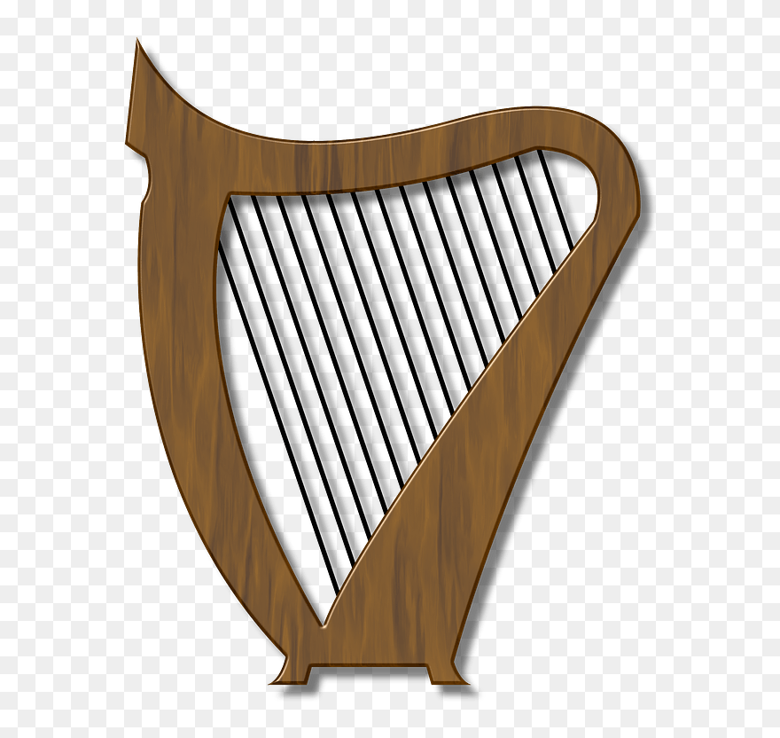 Celtic Harp Clipart - Harp - Png Download