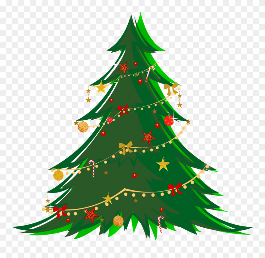 Transparent Hanging Ornament Clipart - Christmas Tree With Santa - Png Download