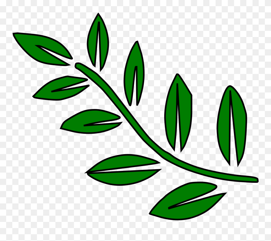 Flower Branch Clipart Black And White - Png Download