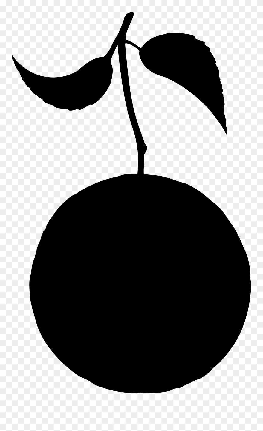 Clip Art Fruit Silhouette Flowering Plant Leaf - Png Download